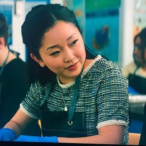 Faux pearl jacquard shirt- Zara